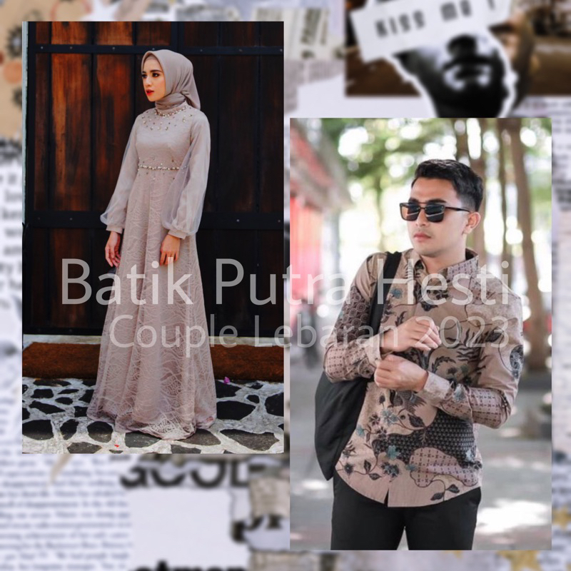 Sepasang Gamis Wanita Muslimah Syar i Gamis brukat Gamis Farasya Gamis Brokat Gamis Terbaru ORI