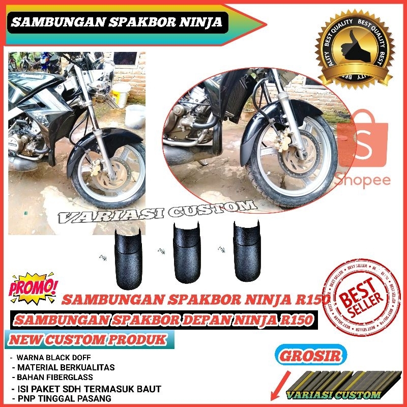 Sambungan spakbor Sepakbor depan Kawasaki ninja r150 penahan lumpur