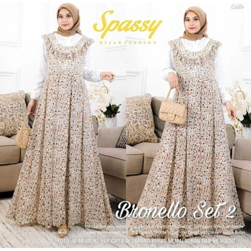 GAMIS terbaru murah berkualitas BRONELLO SET 2 by spassy