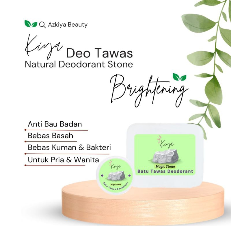 Kiya Batu Tawas Deodorant Alami Anti Bau Badan Penghilang Bau Ketiak Memutihkan