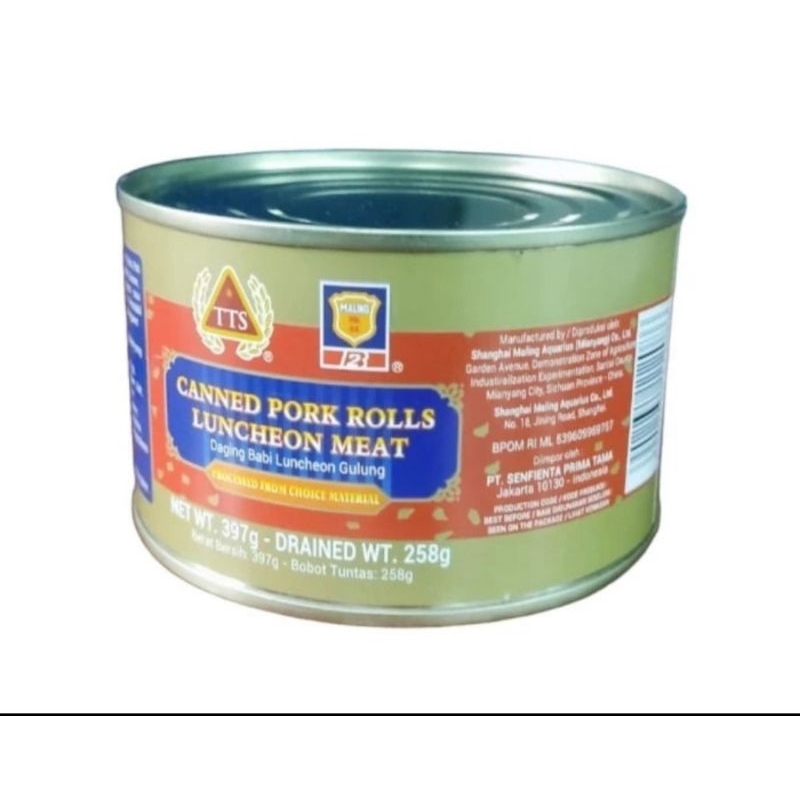 

TTS MALING CANNED EGG ROLL WITH PORK 397 Gram / BABI LAPIS TELUR LUNCHEON