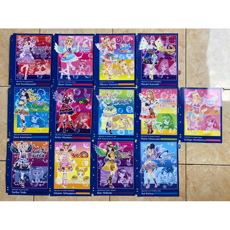 Pembatas Binder Aikatsu 9 Pocket Original Satuan Japan All Character Index Official Bandai Merchandi