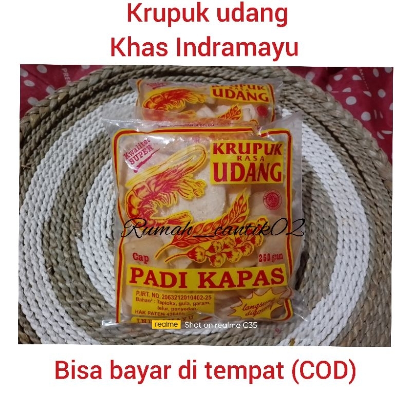 

Krupuk udang padi kapas khas Indramayu kemasan 250gr