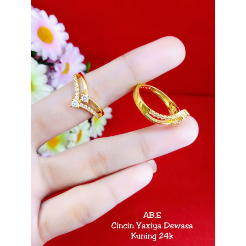 cincin v zicron 3 lapis emas 24k