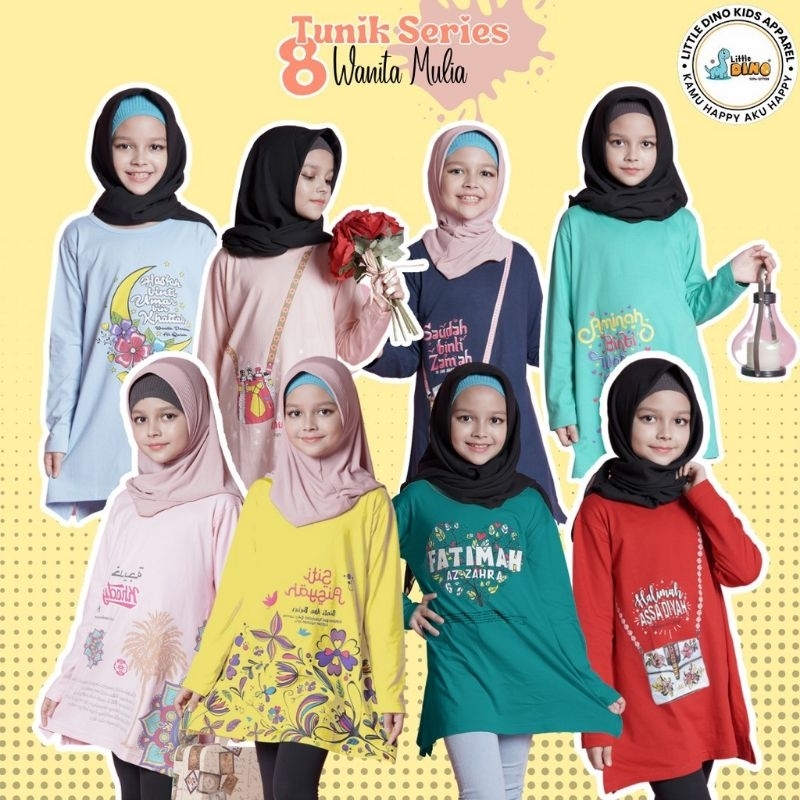 Tunik Kaos Anak Remaja Little Dino 8-14 t