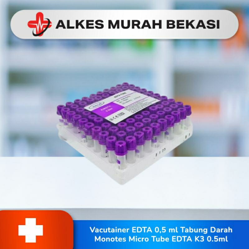 MONOTES Vacutainer EDTA 0,5 ml Tabung Darah Micro Tube EDTA K3 0.5ml
