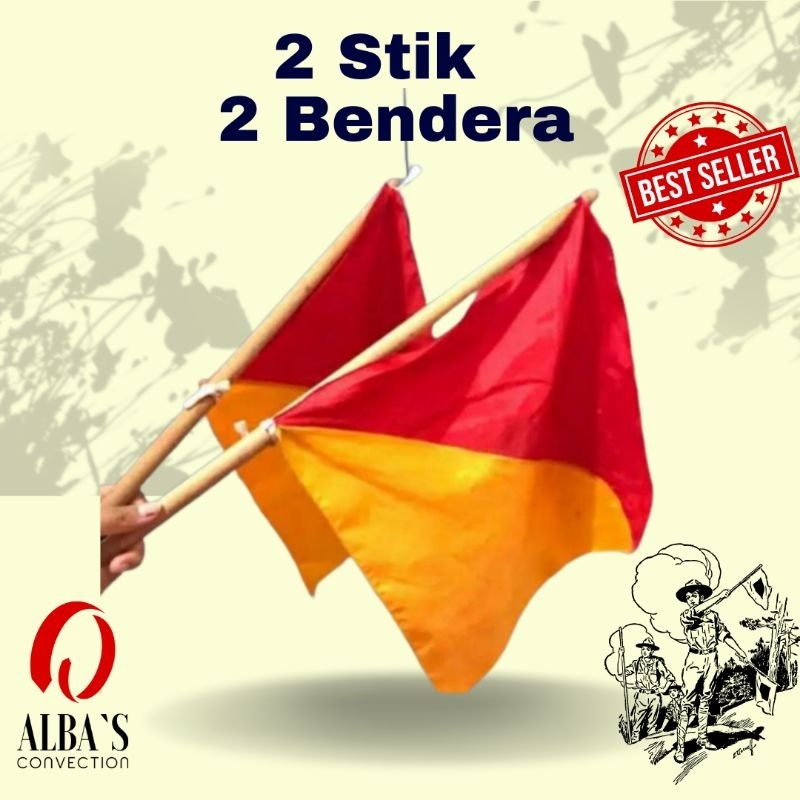 Bendera Semaphore 2 Stik 2 Pramuka