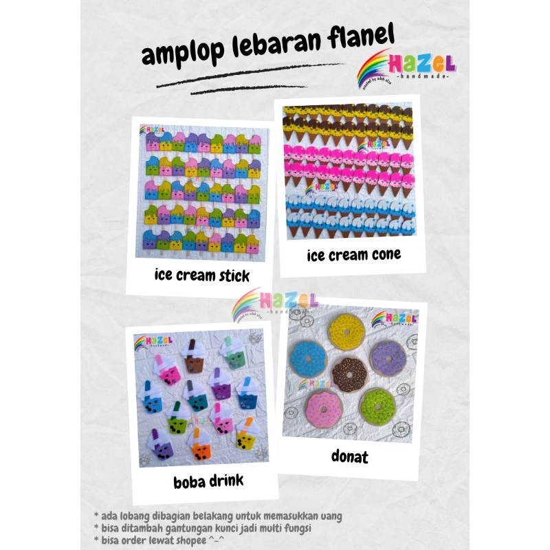 

(1pcs) amplop angpao lebaran flanel lucu