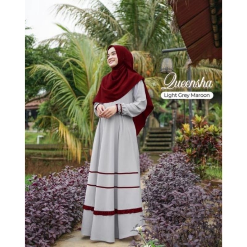 GAMIS QUEENSHA NON SET KHIMAR  || ALWA HIJAB