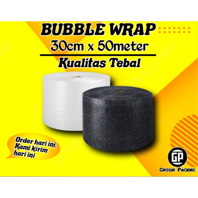 

Bubble Wrap 30cm x 50meter buble warp (ekonomis) max order 1 pcs