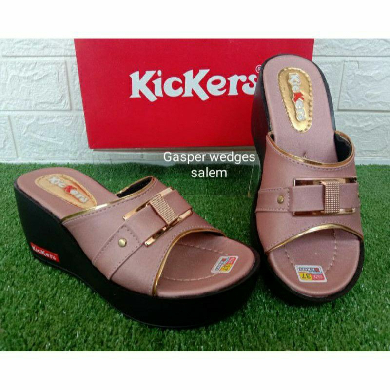 Sandal Wedges Wedjes Wanita kickers