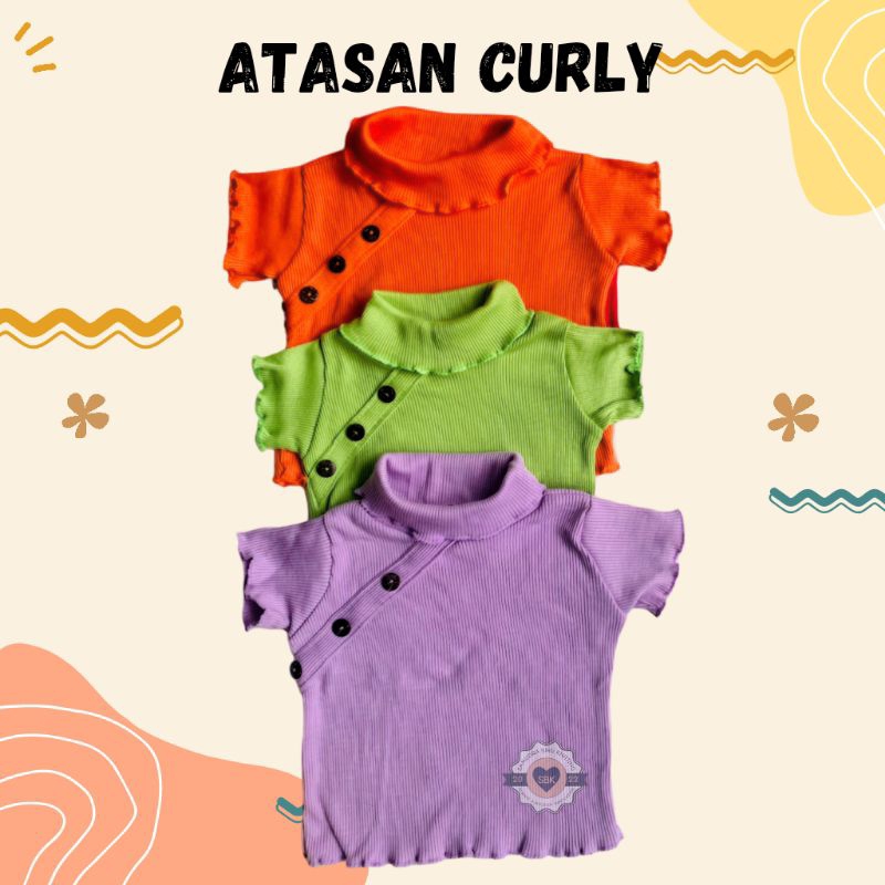 Baju ATASAN Anak Perempuan MIKAYLA Ruffle Knit Tee 1-5 Tahun