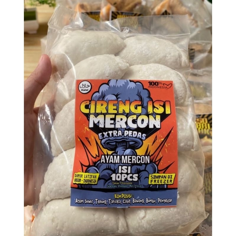 

Cireng isi ayam suwir pedas