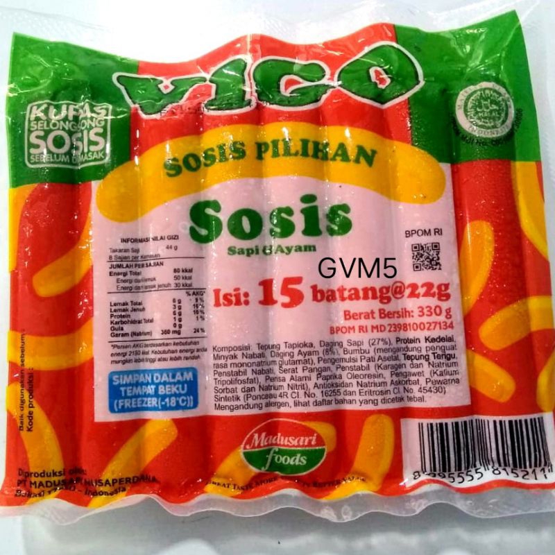 

Vigo Sosis Kombinasi Sapi dan Ayam Isi 15pcs