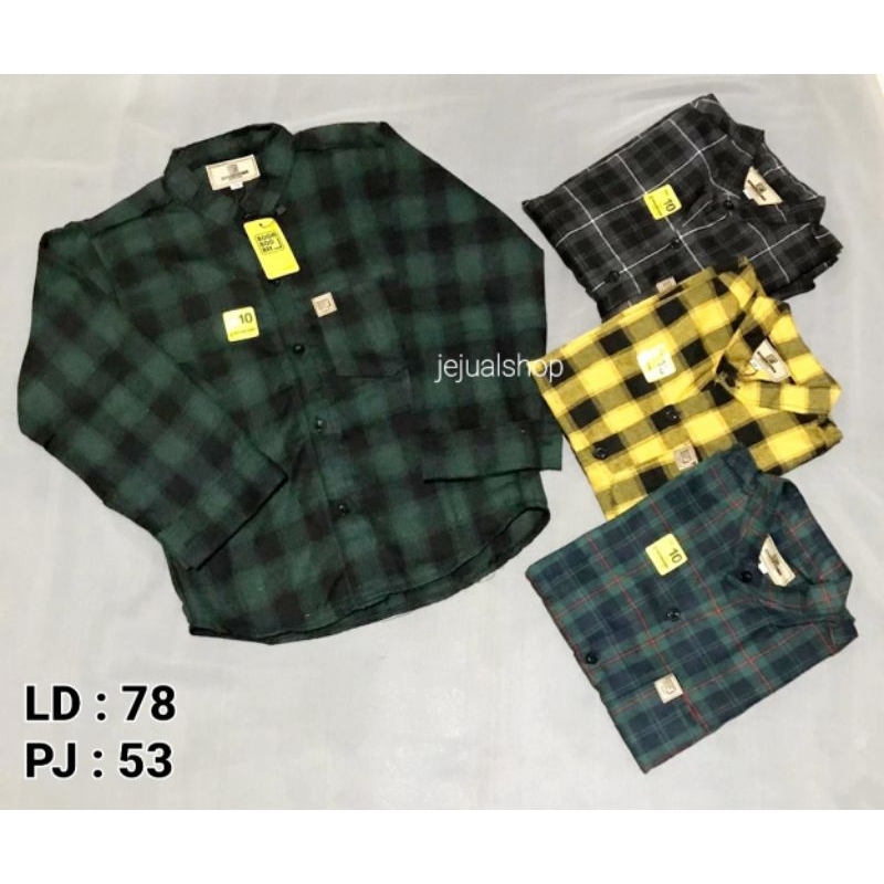 KEMEJA FLANEL ANAK BOOMBOOBEE SZ 10/KEMEJA LENGAN PANJANG/KEMEJA ANAK KERASANGHAI/KEMEJA FLANEL MURA