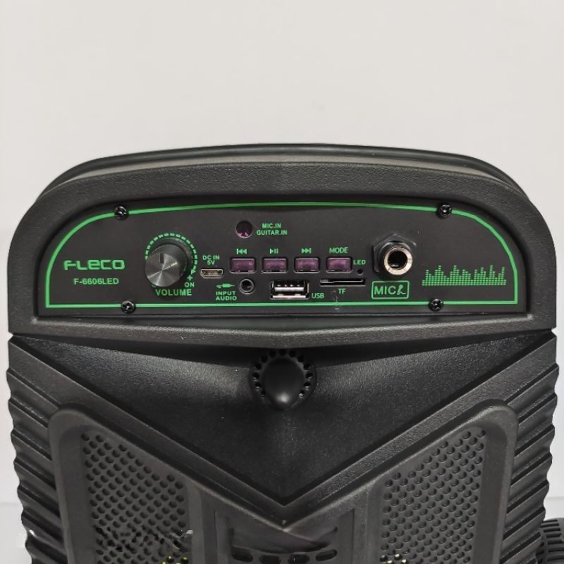 SPEAKER BLUETOOTH F6608/6615/F63LED BONUS MIC KARAOKE/SALON AKTIF DIGITAL MULTIMEDIA 6,5INC PORTABLE