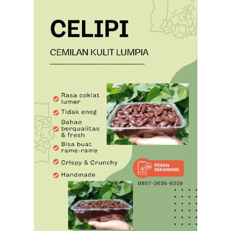 

Celipi rasa coklat lumer