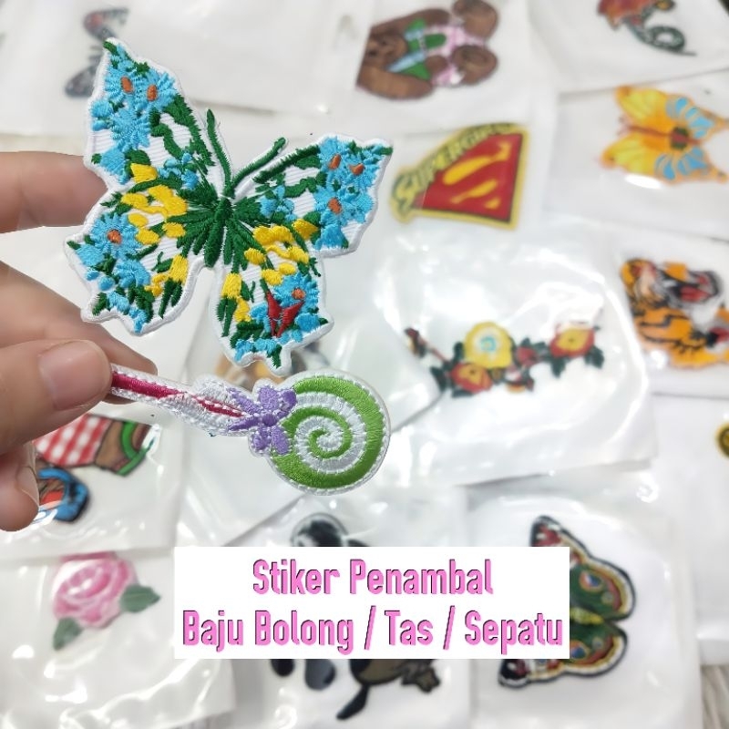 Stiker Patch Tempelan Baju  Bordir Tas Sepatu