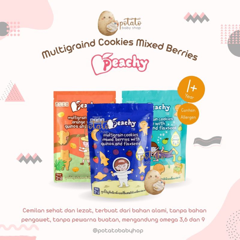 Peachy Multigrain Cookies - Biskuit Anak