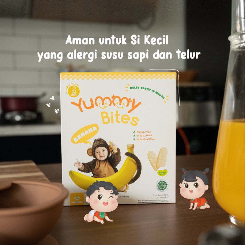 Yummy bites crackers - snack mpasi | biskuit bayi | crackers bayi