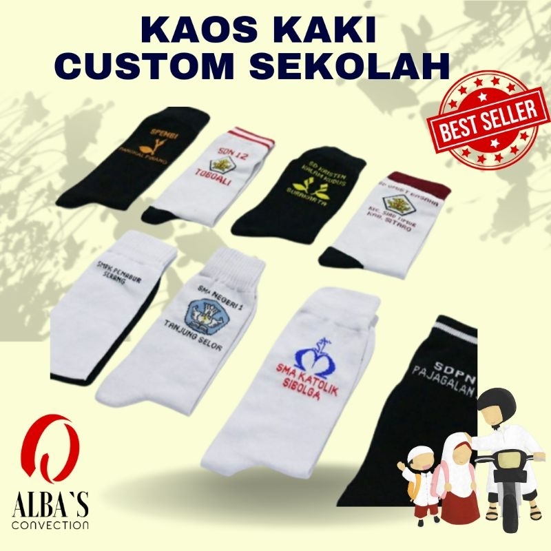 Custom Kaos Kaki Sekolah SD SMP SMA