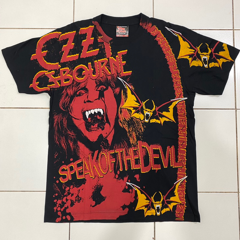 OZZY OZBOURNE KAOS BAND VINTAGE BOOTLEG THAILAND SAMPING AOP ALL OVER PRINT FULL PRINT