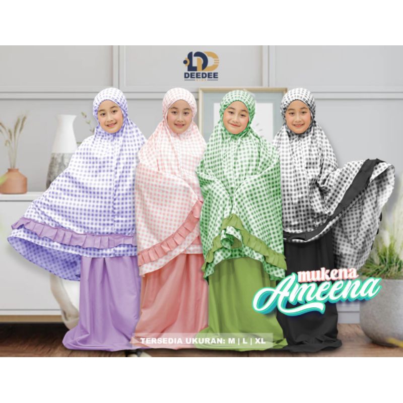 mukena anak 3 in 1 daliya/ mukena rayon anak set 3in1/mukena ameena