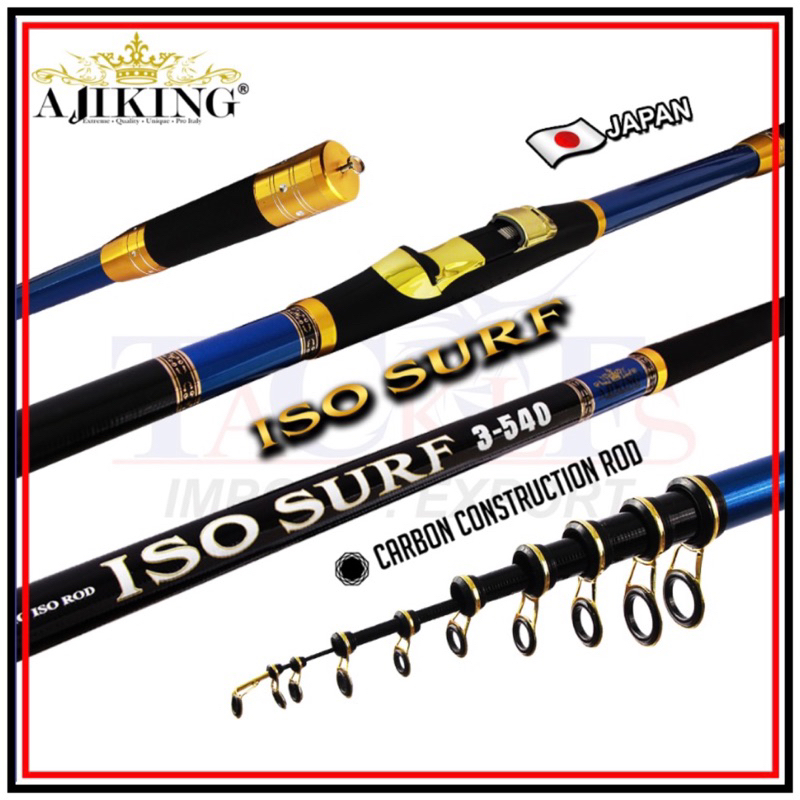 JORAN PANCING TEGEK AJIKING ISO SURF TELESCOPIC 3.6M/4.5M/5.4M 24T CARBON CONSTRUCTION