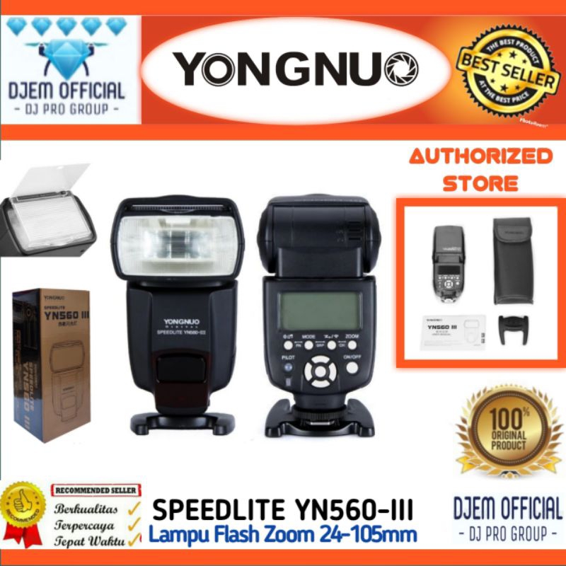 YONGNUO Speedlite YN560-III Flash Camera Yongnuo YN 560 iii Lampu Kamera Yongnuo YN560iii YN 560iii 