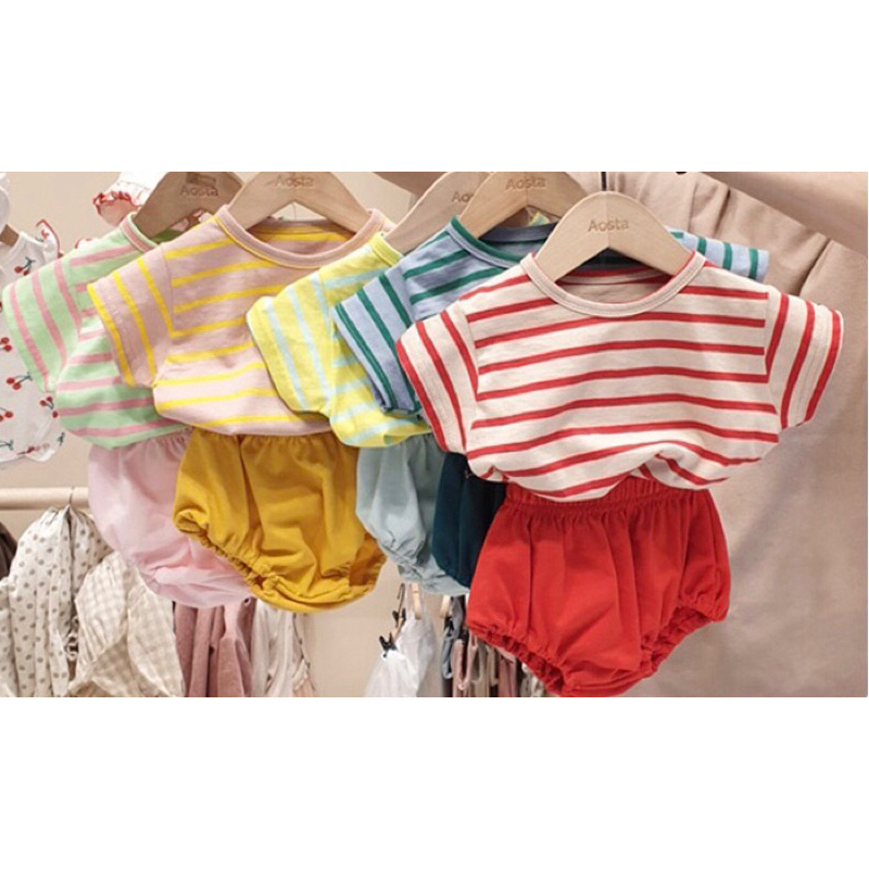 Harga GROSIR !!!!’ setelan impor , baju santai anak cewe, setelan baju anak korea . Set kaso Celana Garis