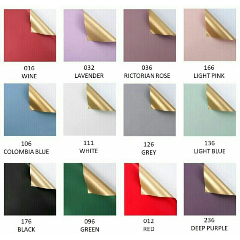 

KERTAS CELLOPHANE BUKET BUNGA 2 WARNA GOLD PER PAK / KERTAS CELLOPHANE BUKET BUNGA / FLOWER WRAPPING PAPER CELLOPHANE
