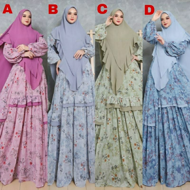 CHYRA SYARI BY ARSYAKAYLA GAMIS SYARI TERBARU BAJU SYARI ORIGINAL SET SYARI CERUTY
