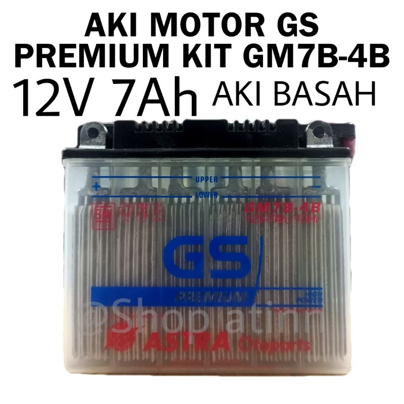 AKI MOTOR GS PREMIUM KIT GM 7B-4B AKI BASAH 12V 7Ah