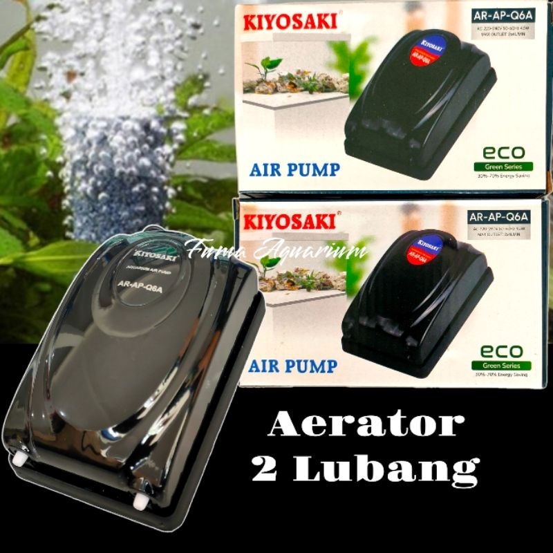 Armada AM-AP-Q6A Mesin Pompa Gelembung Aerator Airpump 2 Lubang Aquarium Aquascape