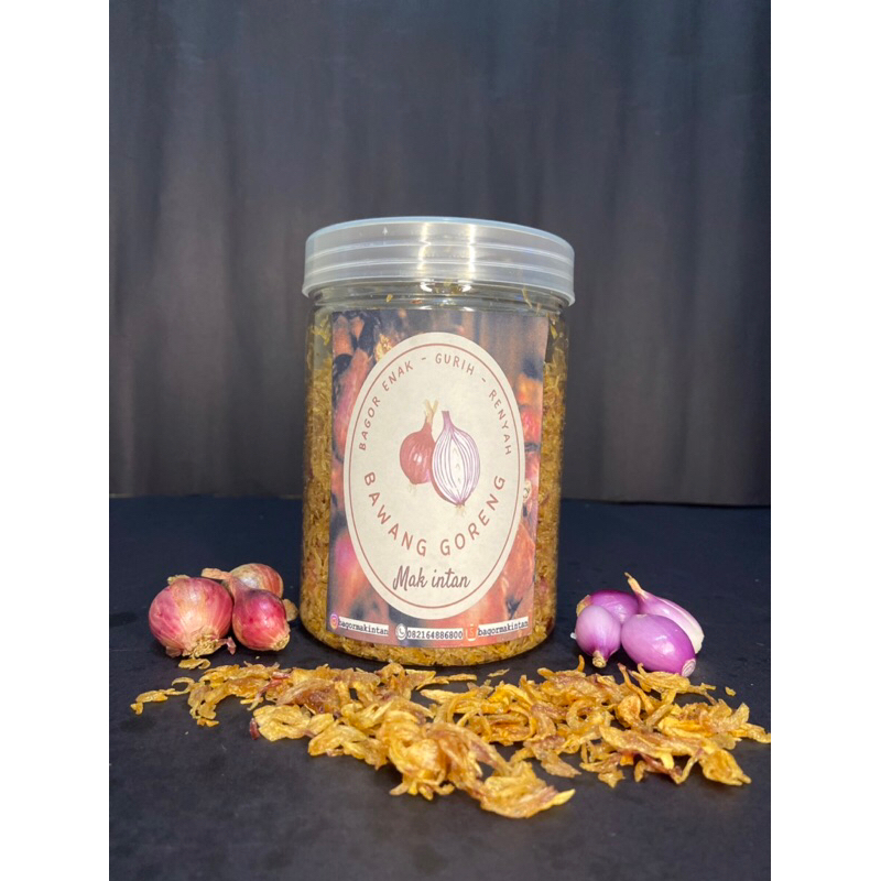 

Bawang Merah Goreng Original 300 gram - Bagor Mak Intan - Kriuk dan Renyah