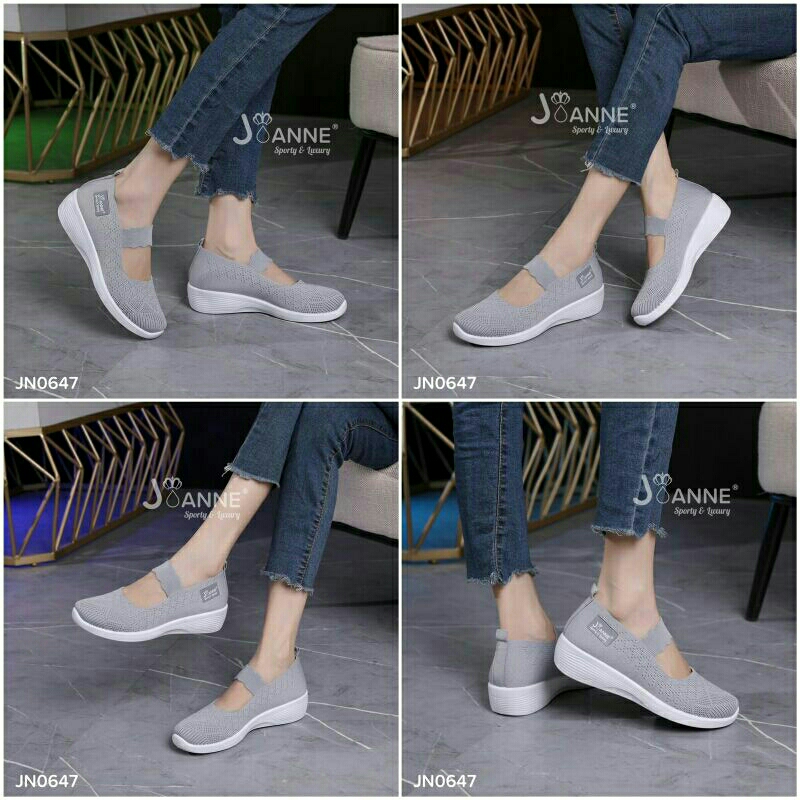 JOANNE Highsole FlyKnit Slip On Shoes #JN0647 ORIGINAL