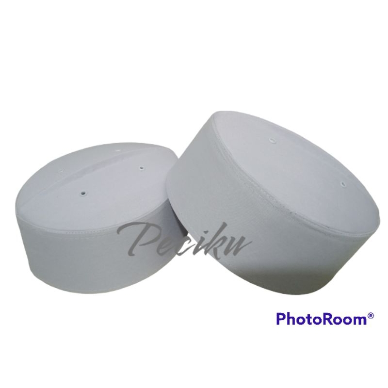 peci kopiah asagofa putih polos/peci haji/peci putih/peci santri