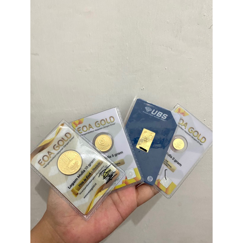 Emas UBS 3gr, EOA Gold 10gr 5gr 3gr