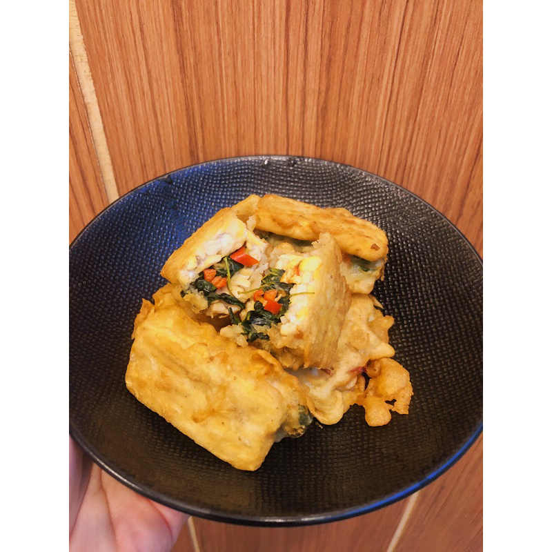 

Tempe isi kemangi pedas / Tempe kriuk goreng / Lauk Tempe