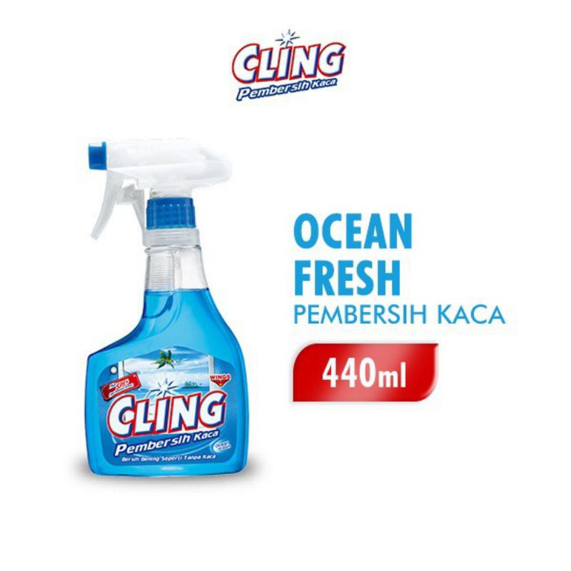Cling Pembersih Kaca Cling Botol Spray 440ml Cairan Pembersih Kaca
