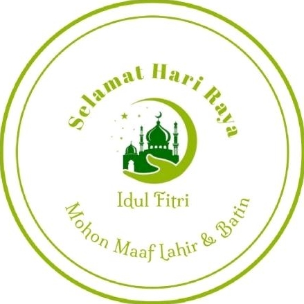 

1 pcs stiker (Selamat Hari raya idul fittri) uk 3.5