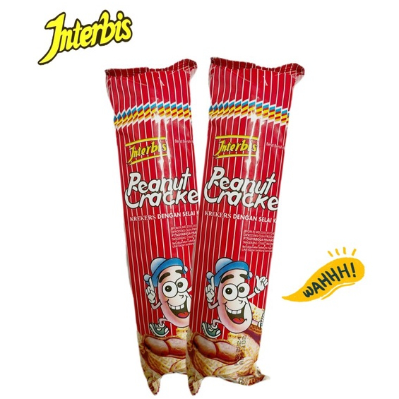 Interbis Peanut Roll 100gr - Interbis Peanut Crackers Biskuit Kacang 100 Gram