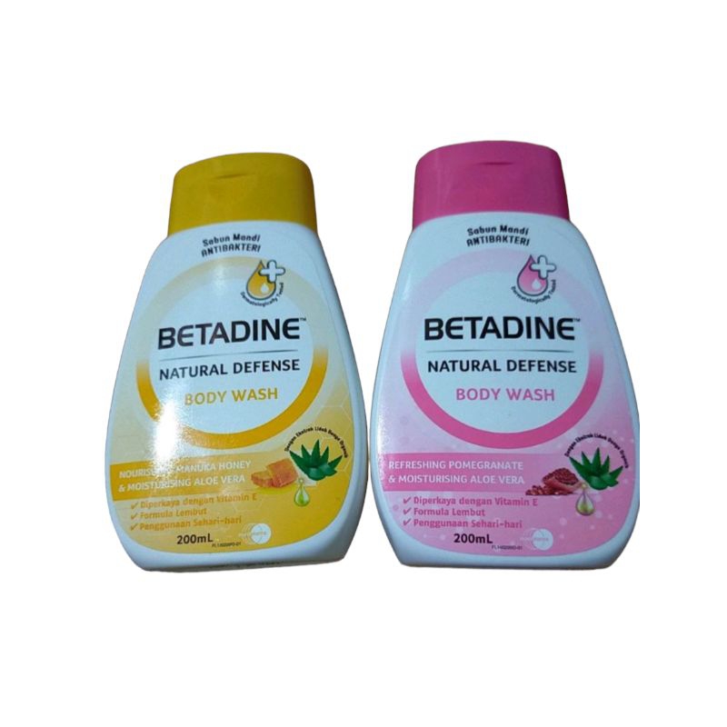Betadine Body Wash Natural Defense 200ml