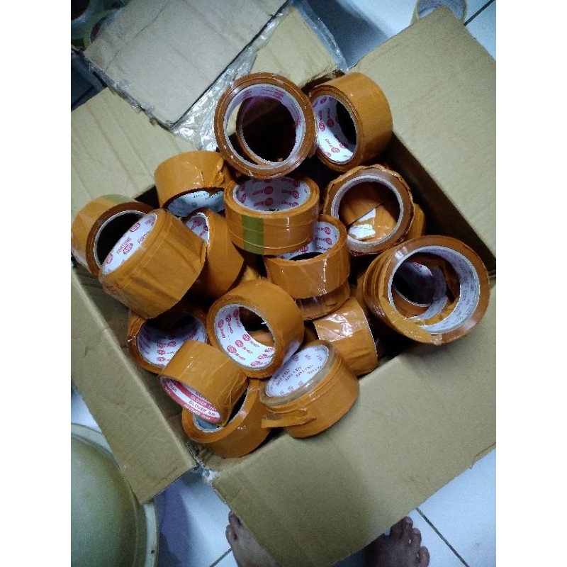 Lakban/tape kiloan bening dan coklat murah kualitas lengket