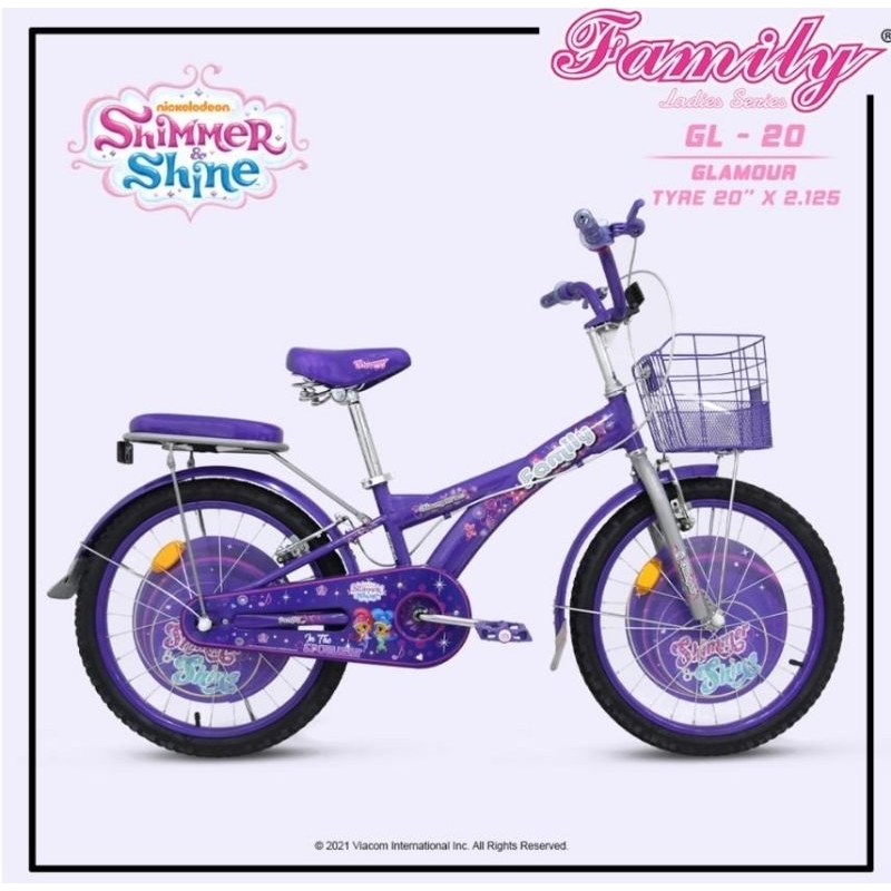 Sepeda Mini Merek Family 20 inch - Series Girl power - Glamour - Flubber -Daisy