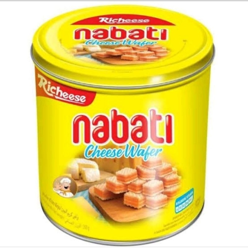 

RICHEESE NABATI WAFER KEJU / NABATI Bites Richoco Kaleng 300 gr Wafer Krim Coklat / Chocolate Cream 287 gr