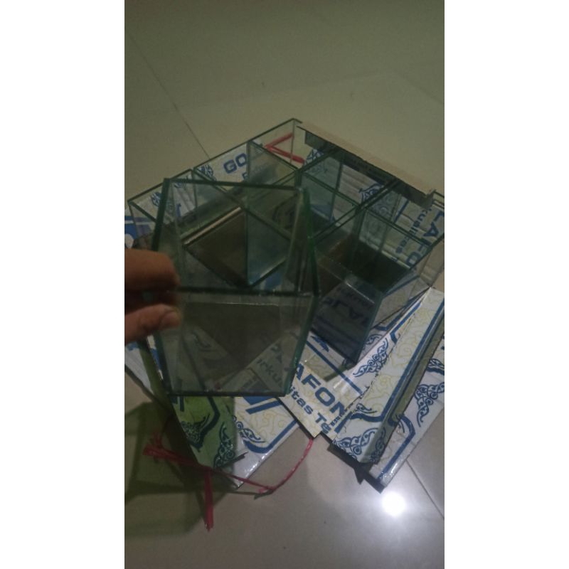 Aquarium Ikan Cupang / Soliter Cupang Hias 10x10x15