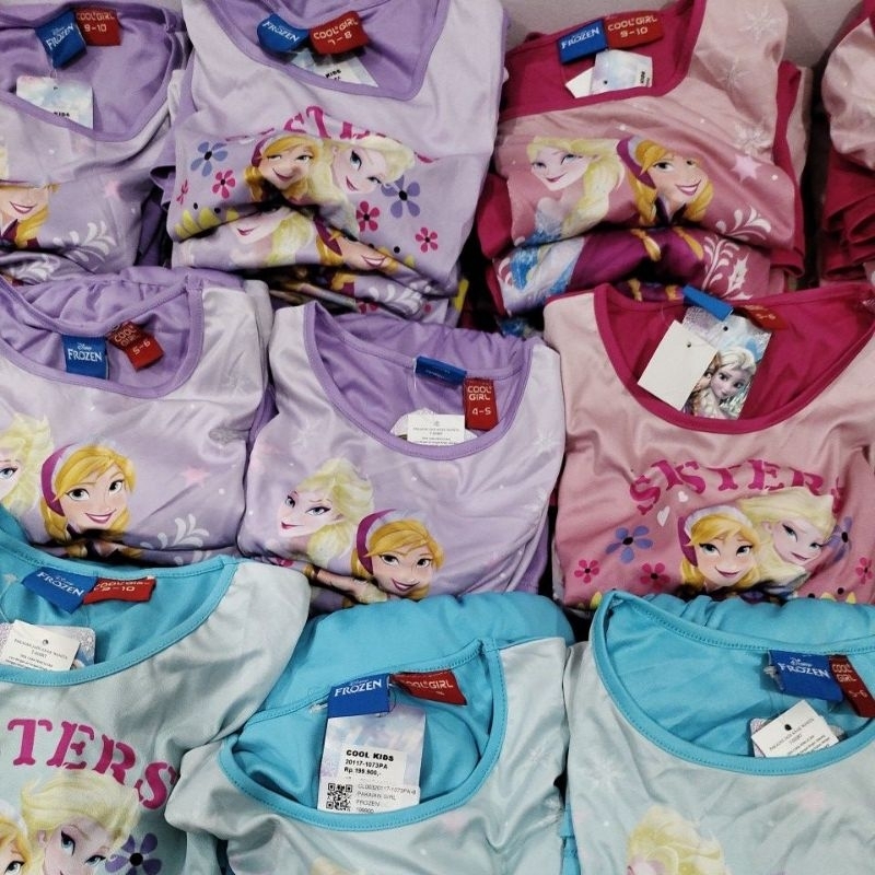 Cool Girl Kaos Frozen lengan panjang