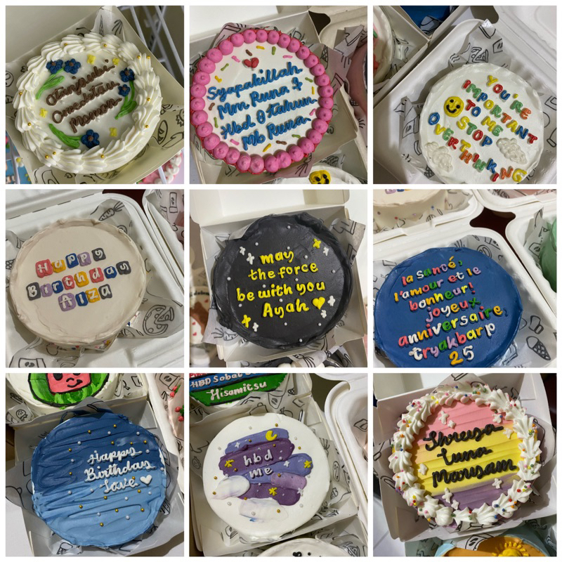 

READY STOCK! Korean Cake / Lettering Cake / Lunch Box Cake / Bento Cake [BACA DESKRIPSI]