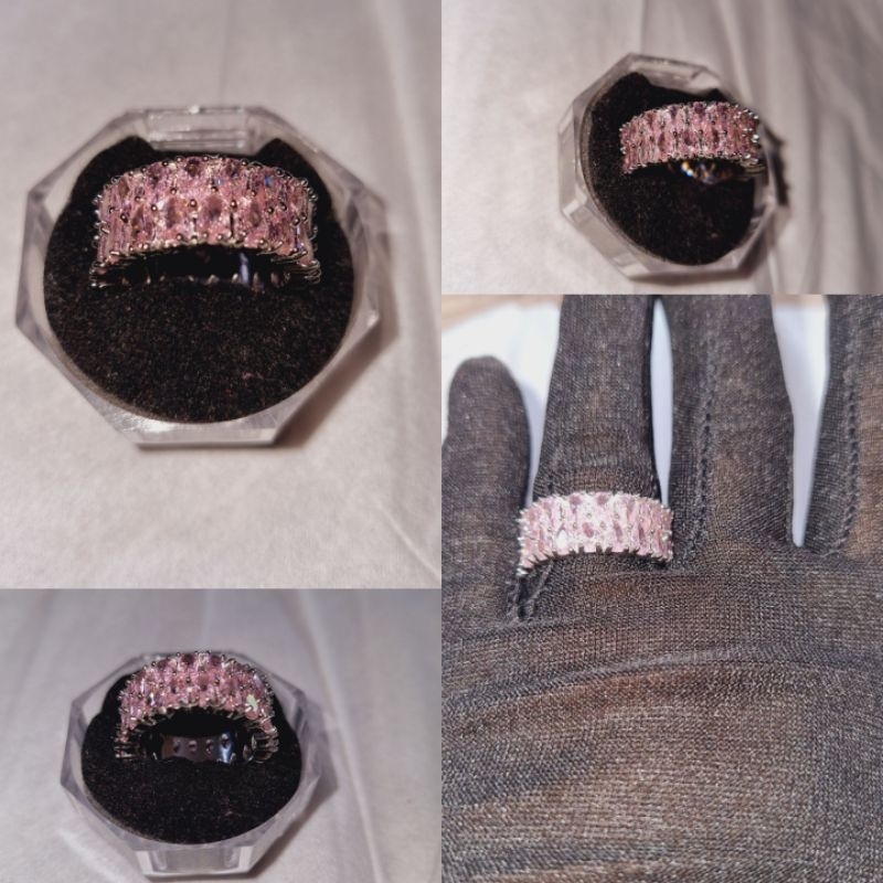 cincin pink topaz keliling